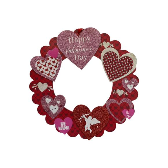 Valentine’s Day Wreath Kit | Sign & Ribbon Bundle | Heart, Cupid & Love Theme - Picture 3 of 4